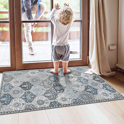 Vista 214 de Lahome - Alfombra de marroquí tejida, alfombra para cocina, pasillo, antideslizante, pasillo para entrada, pasillo de lavadero, dormitorio, 91 x 152