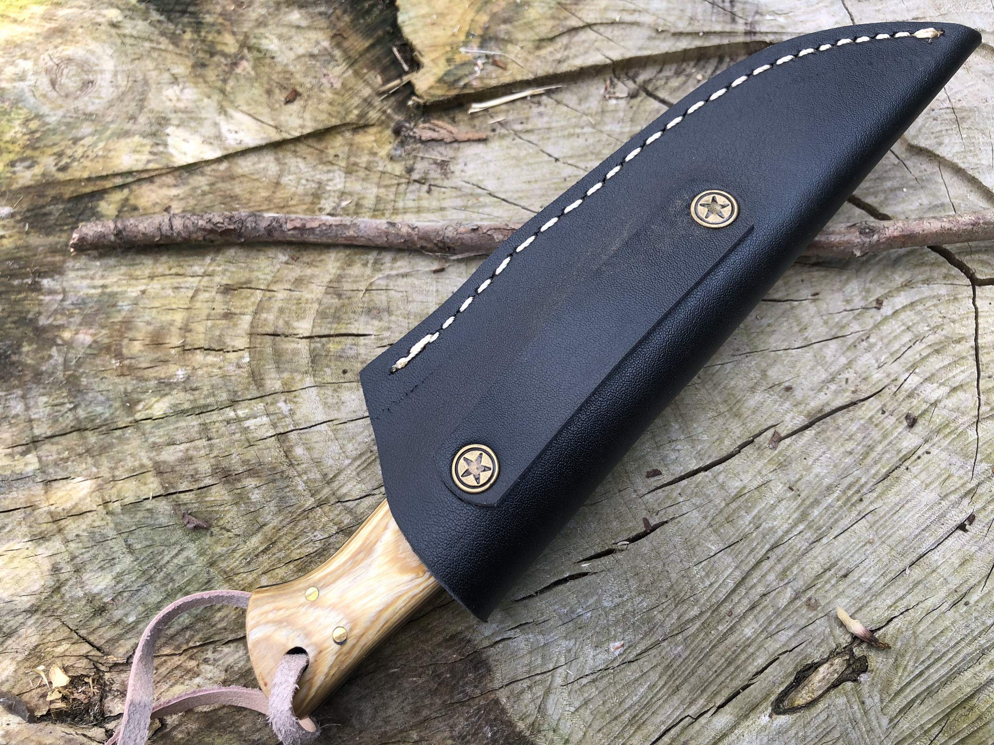 Perkin Coltello da Caccia Damasco con Fodero Sharp SK1200