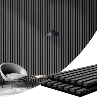 Wood Slat Acoustic Panels 2-Piece, 94” x 11” Acoustic Wall Panels