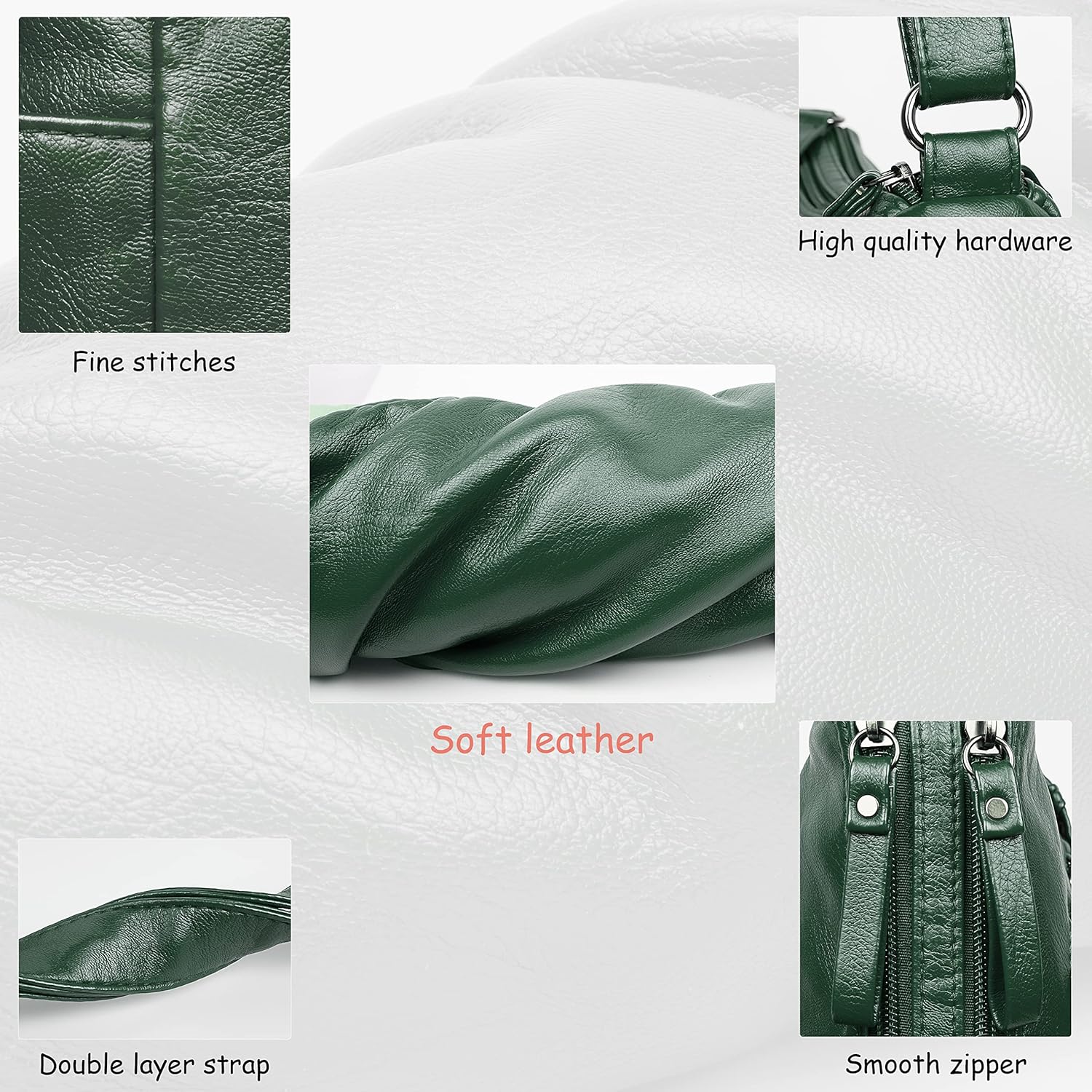 VOLGANIK ROCK Purses for Women Soft PU Leather Shoulder Bag Ladies Crossbody Purse and handbags Lightweight Pocketbook - Image 6