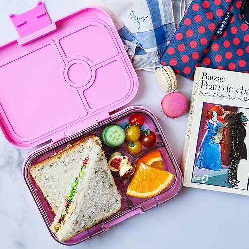 Miniatura 6 de Yumbox Caja Bento Panino a prueba de fugas bento de 4 compartimentos para niños y adultos perfecta para el almuerzo lleno de sándwich compacta 8.5 x