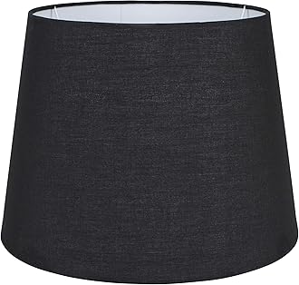 MiniSun | Modern Tapered Light Shade in a Black Fabric Finish | Floor Lamps & Torchieres, Home Décor & Improvement Essential | 350mm Shade Width