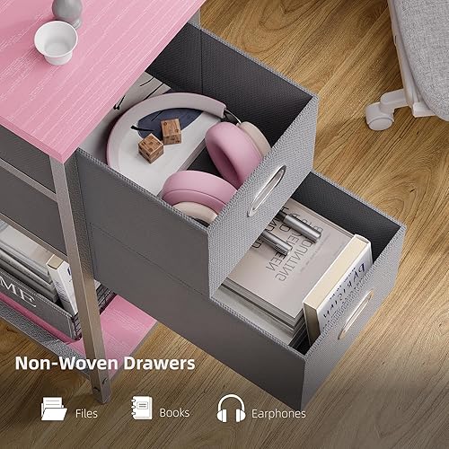 Miniatura 33 de Pamray Escritorio para computadora de 39 pulgadas con soporte para monitor, pequeños escritorios de oficina en casa con cajón de almacenamiento no