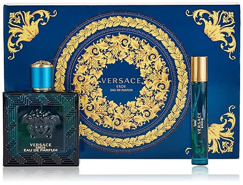 Versace EROS - Juego de regalo de 3 piezas - 3.4 oz EAU DE PARFUM SPRAY NUEVA caja
