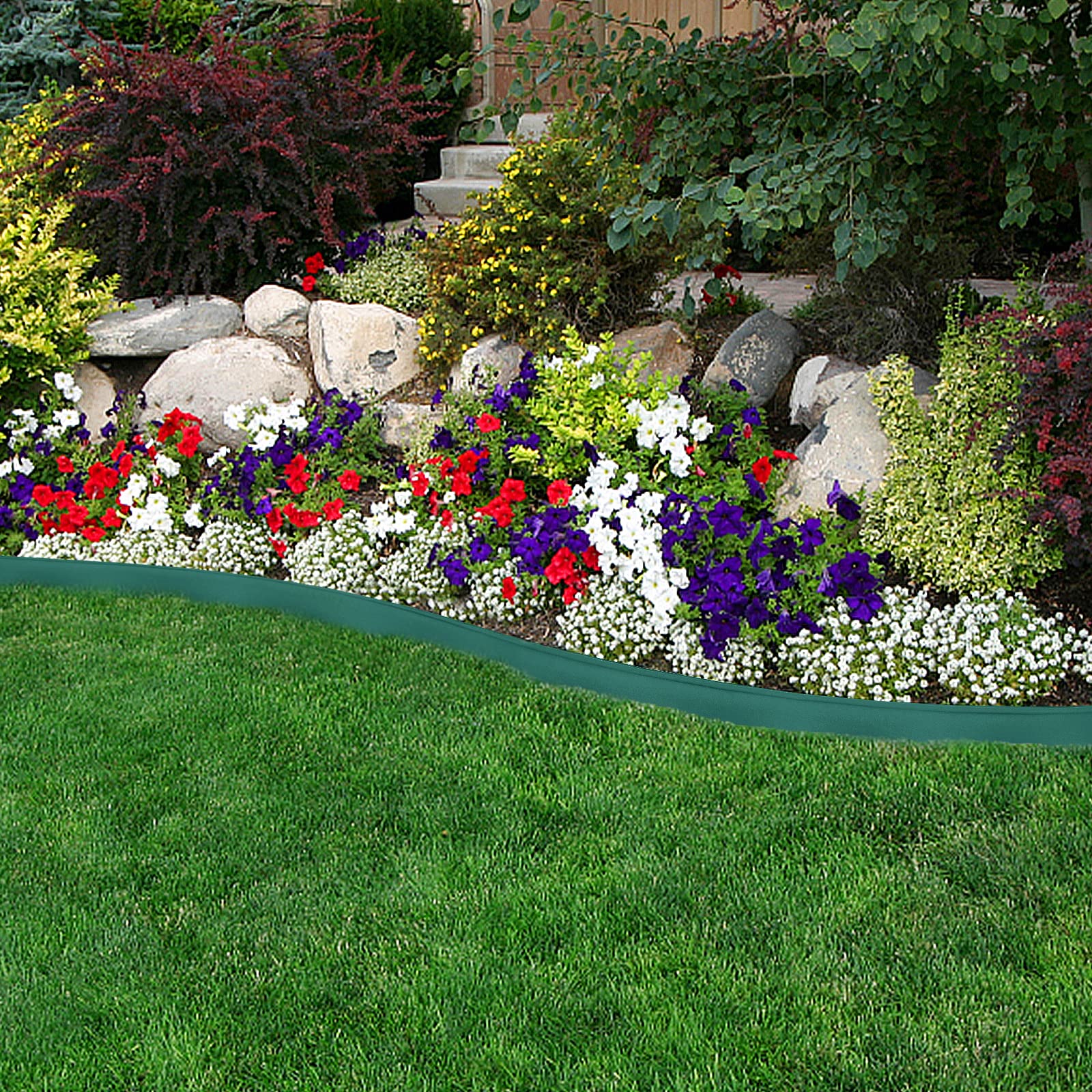 Bordo flessibile per prato con ancoraggio, fai da te Lawn Edging