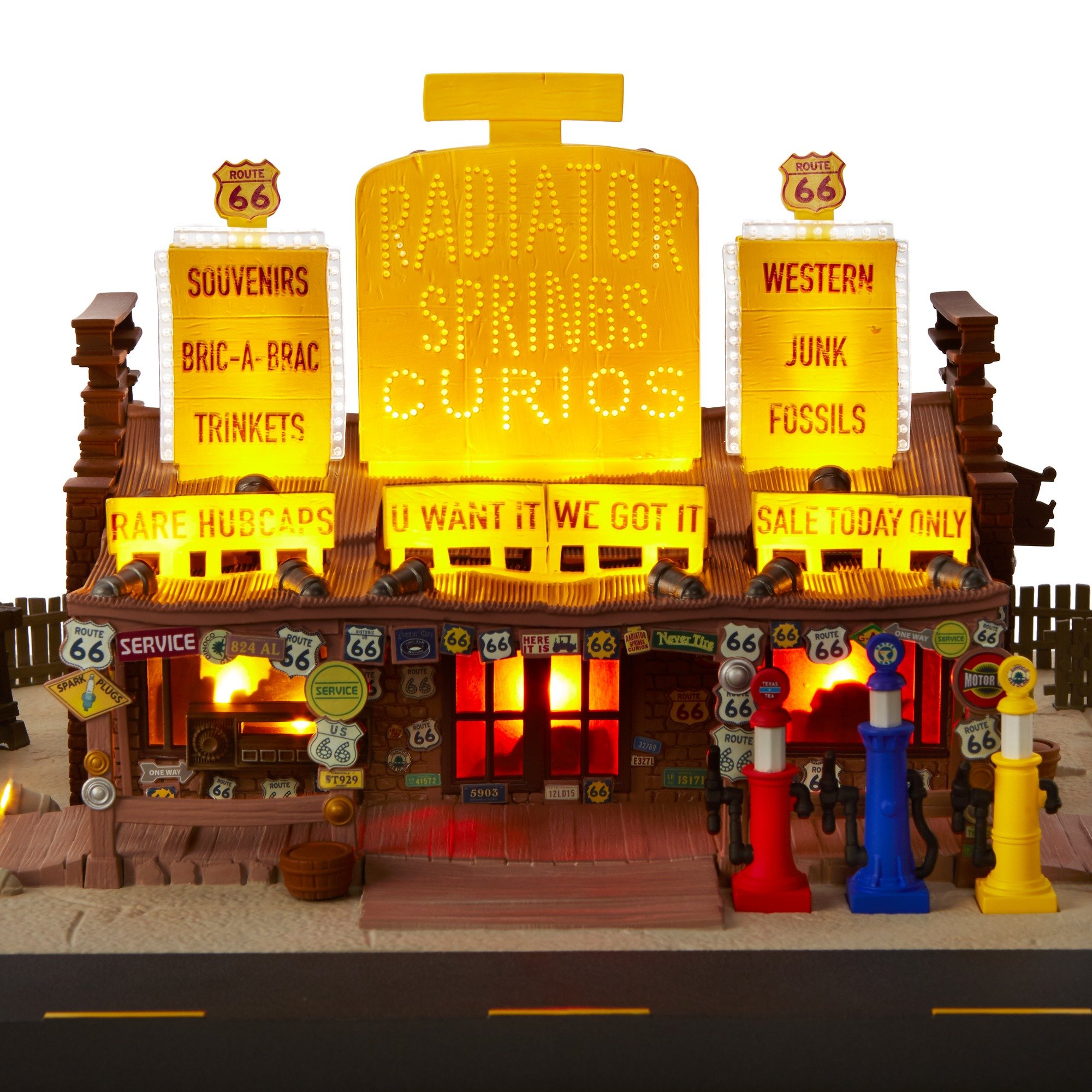 カーズ マテル社 ラジエータースプリングス １８台とスタンリー銅像セット カーズ マテル社 ラジエータースプリングス 18台とスタンリー銅像