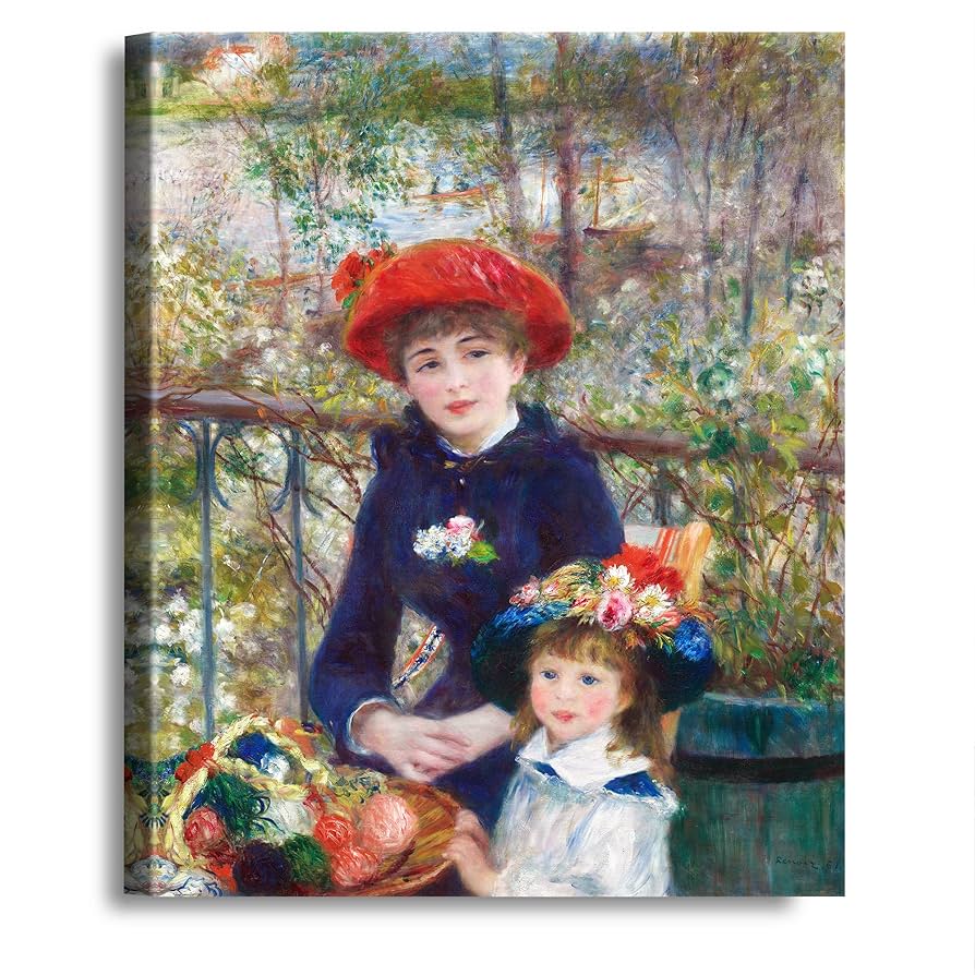 Amazon.co.jp: A&T ARTWORK 2人の姉妹(テラスで) ピエール