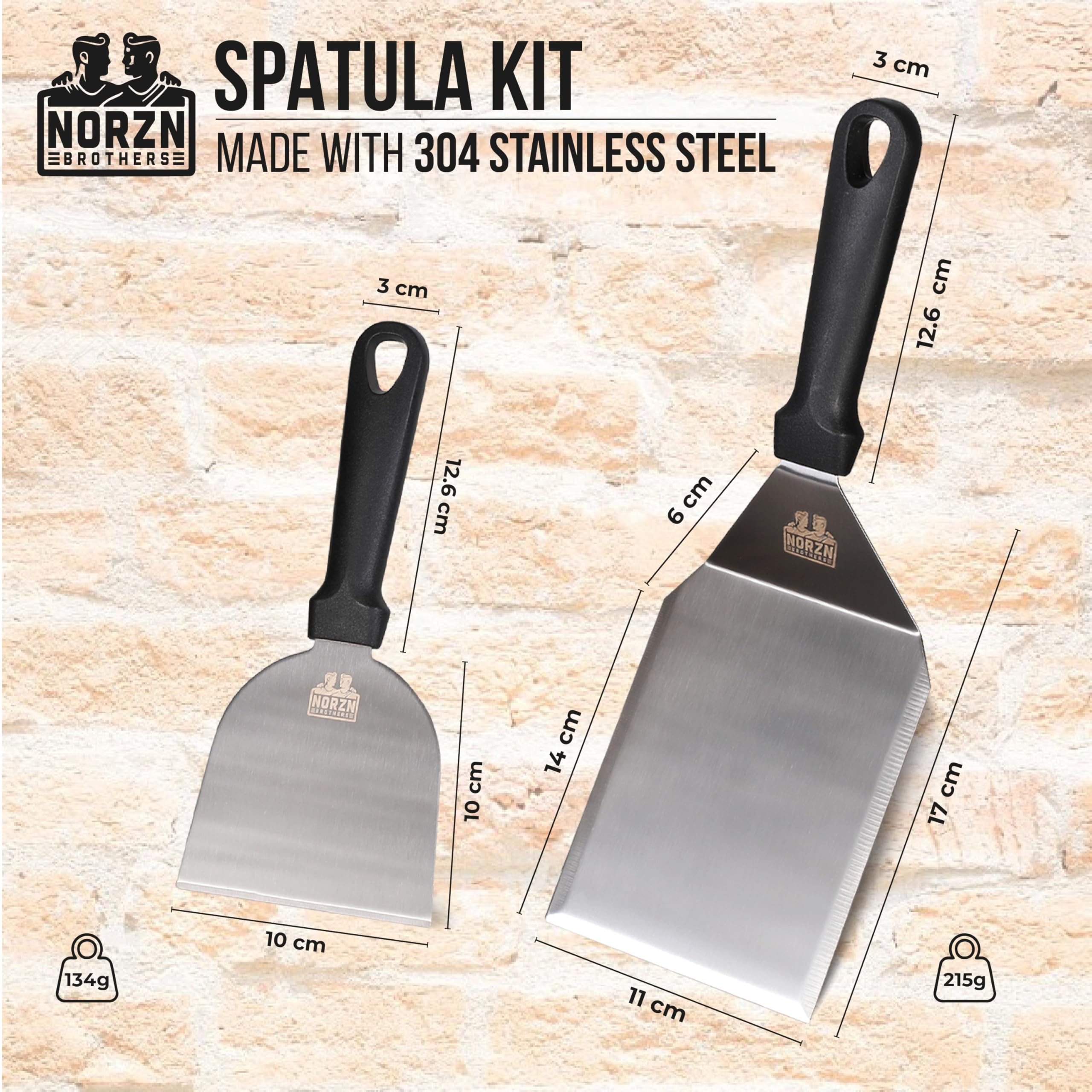 Ensemble de spatules et grattoirs pour barbecue – Spatule à hamburger pour barbecue, spatule à grill, spatule à hamburger, spatule à grill, acier inoxydable 304, matériau de qualité