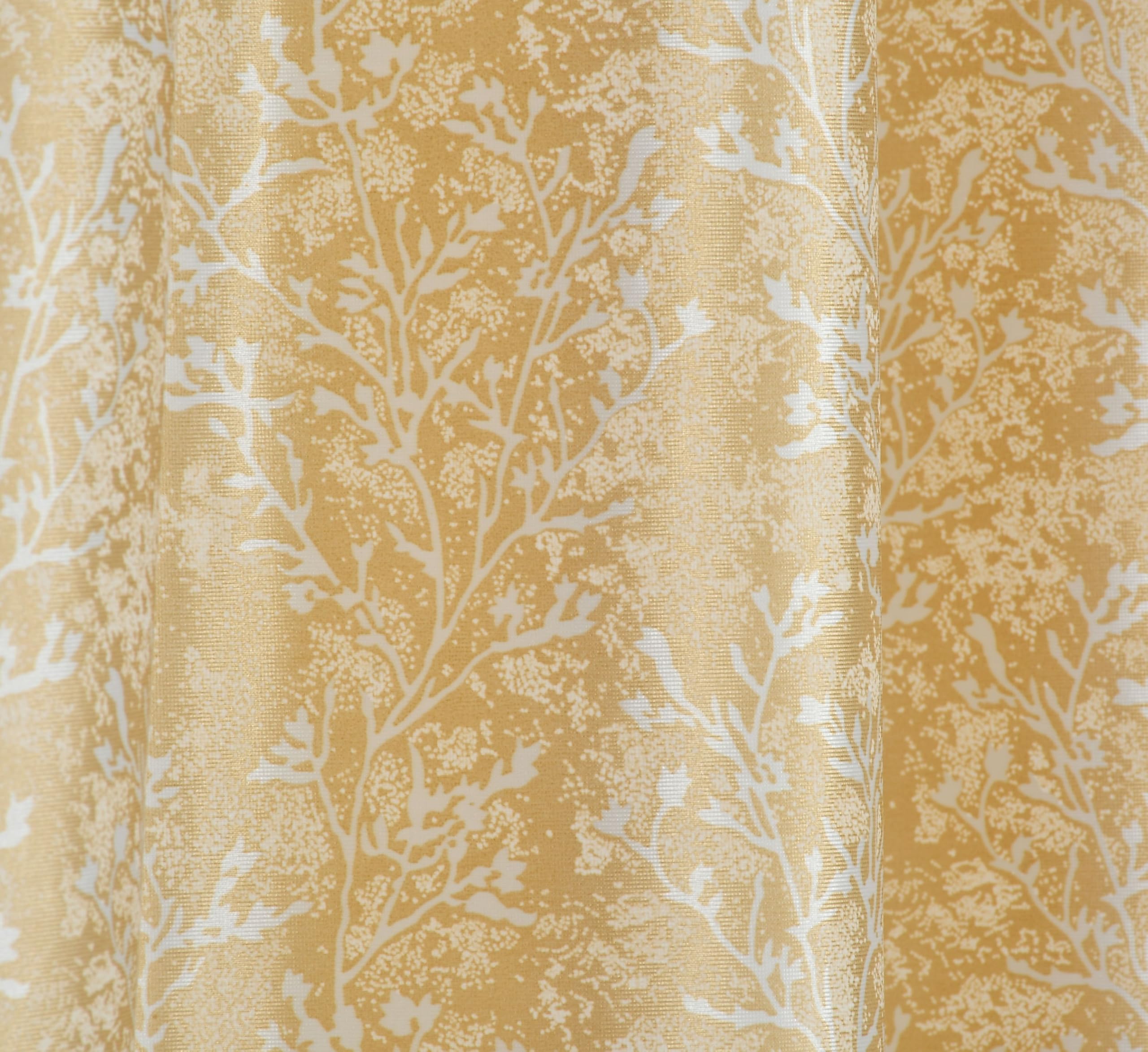 Floral Beige Door Curtains - Room Darkening FREE SHIPPING -6