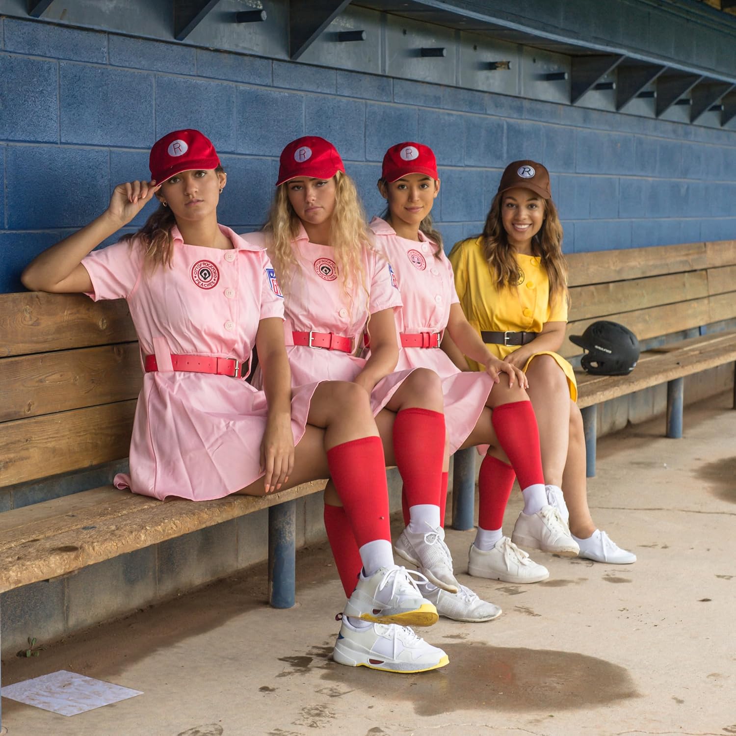 Rockford Peaches Movie AAGPBL Baseball Dress Halloween Costume Cosplay - Image 5