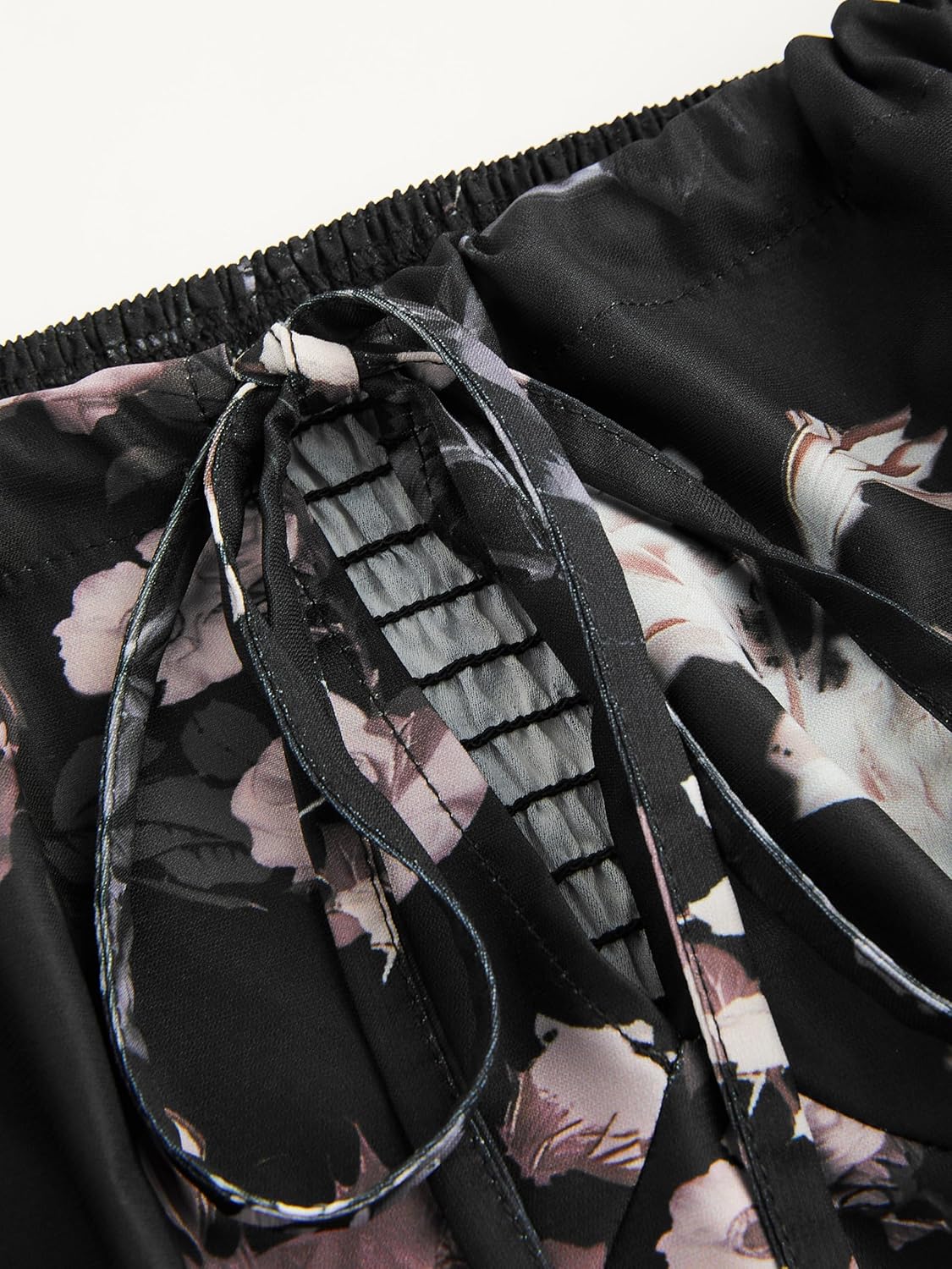 CIDER Women's Plus Size Dress Floral Fruit Square Neck Puff Sleeve Split Sun Dress Summer Midi Dresses Vacation Outfits - Image 3