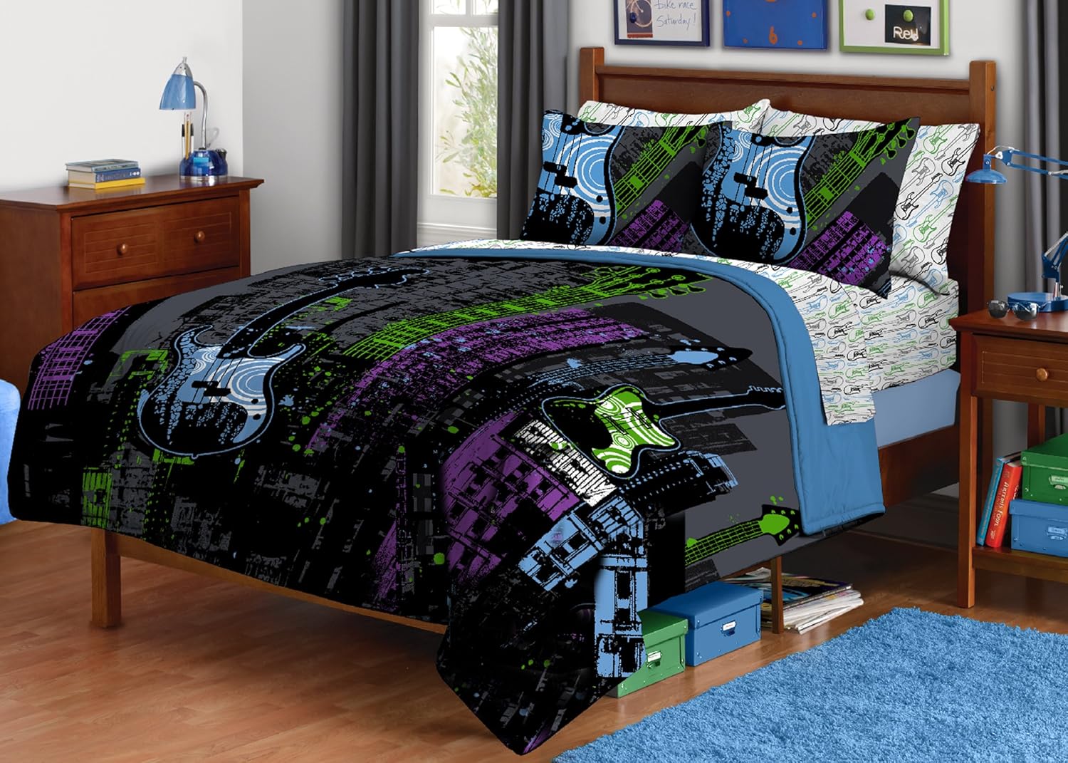 Reversible Urban Rock Comforter Set, Twin