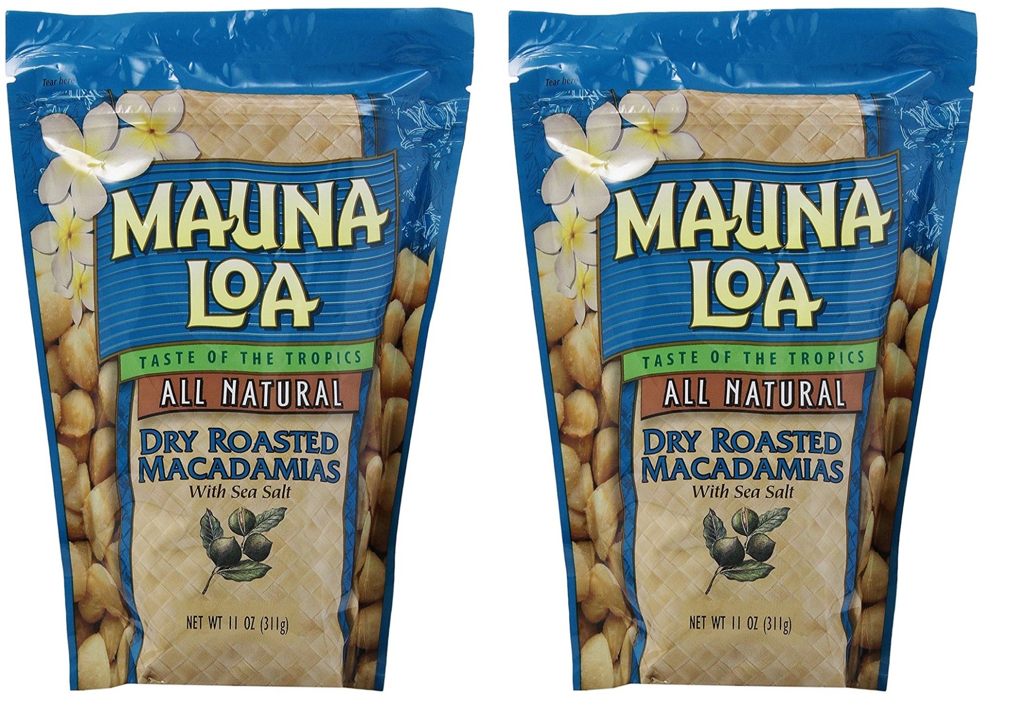 Mauna Loa Macadamias, mUpafK 2 Pack (Dry Roasted with Sea Salt)