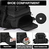 Vista 2 de LHI Military Tactical Backpack for Men and Women 45L Army 3 Days Assault Pack Bag Large Rucksack with Shoe Compartment