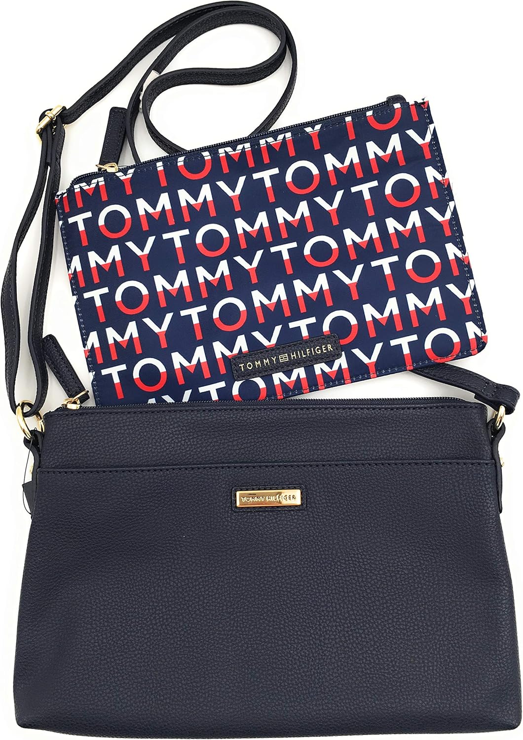 Tommy Hilfiger Crossbody Purse with Removable Pouch in Navy