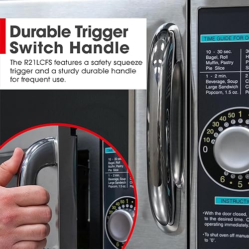 Miniatura 3 de Horno de microondas de alta resistencia con temporizador de dial, 1000 vatios, 120 voltios, talla única