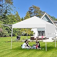 Vista 2 de Tangkula Tienda de campaña desplegable de 10 x 17 pies, tienda portátil para exteriores con toldos dobles ajustables, tienda de campaña instantánea