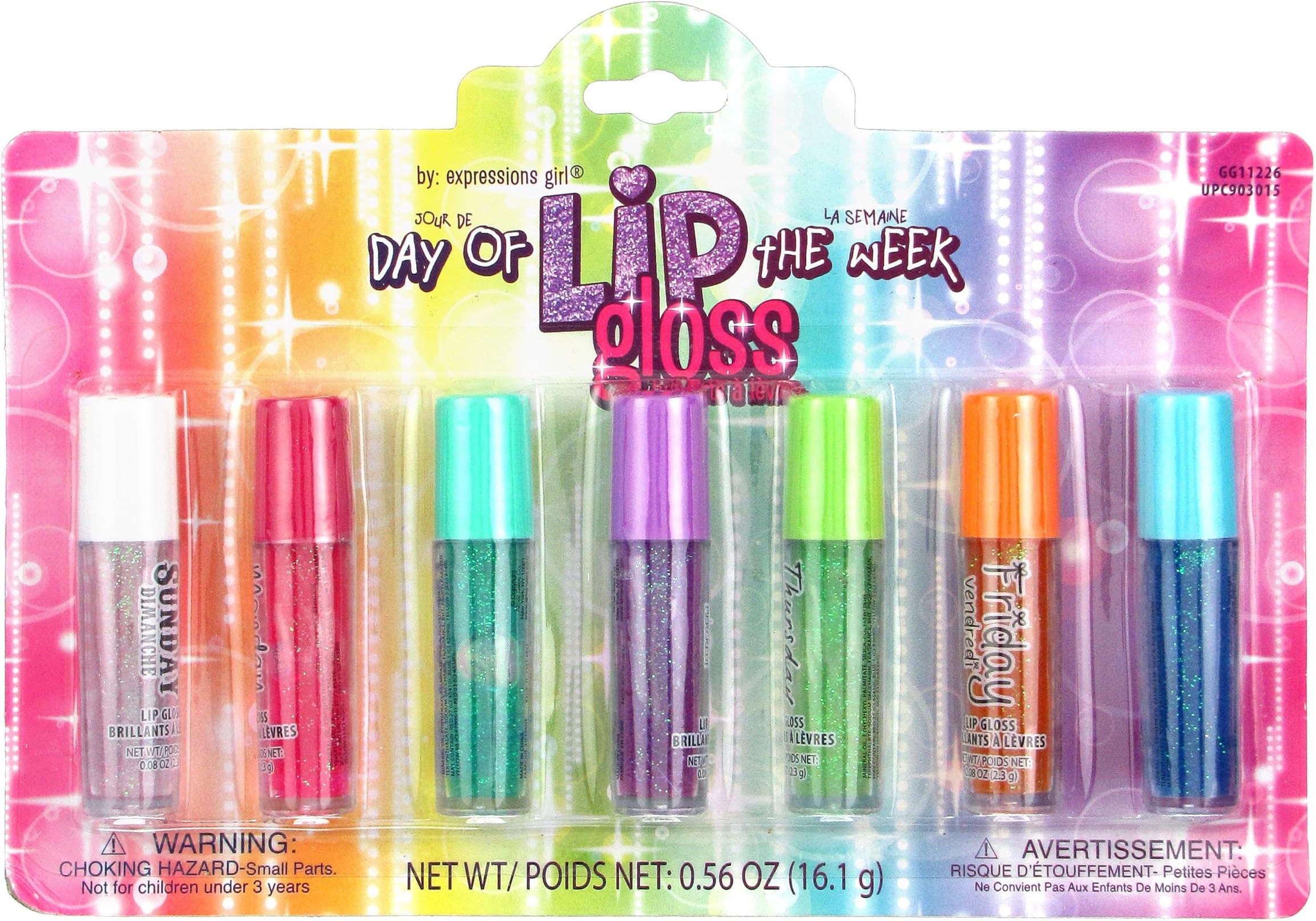 Expressions Girl / 7-piece Day of the Week Lip Gloss Set