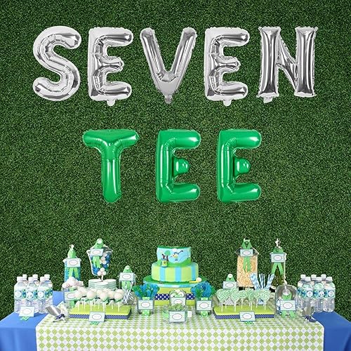 Miniatura 2 de Seventee - Decoraciones de cumpleaños de golf, suministros para fiesta de cumpleaños de 70 años, globos de bola de golf, globos de letras de