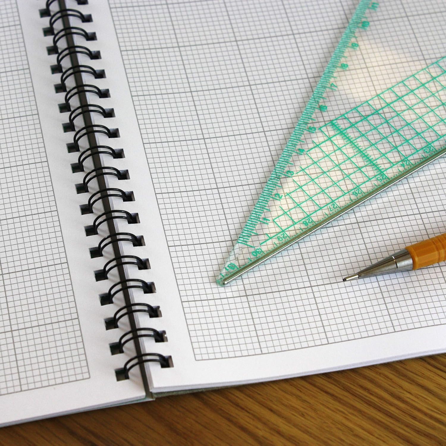A3 Graph Paper 2mm 0.2cm Squared Engineering, 60 Page Jotter, Grey Grid