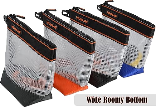 Miniatura 7 de WELKINLAND Organizador de bolsa de herramientas transparente de 10 pulgadas - 4 bolsas de herramientas con cremallera