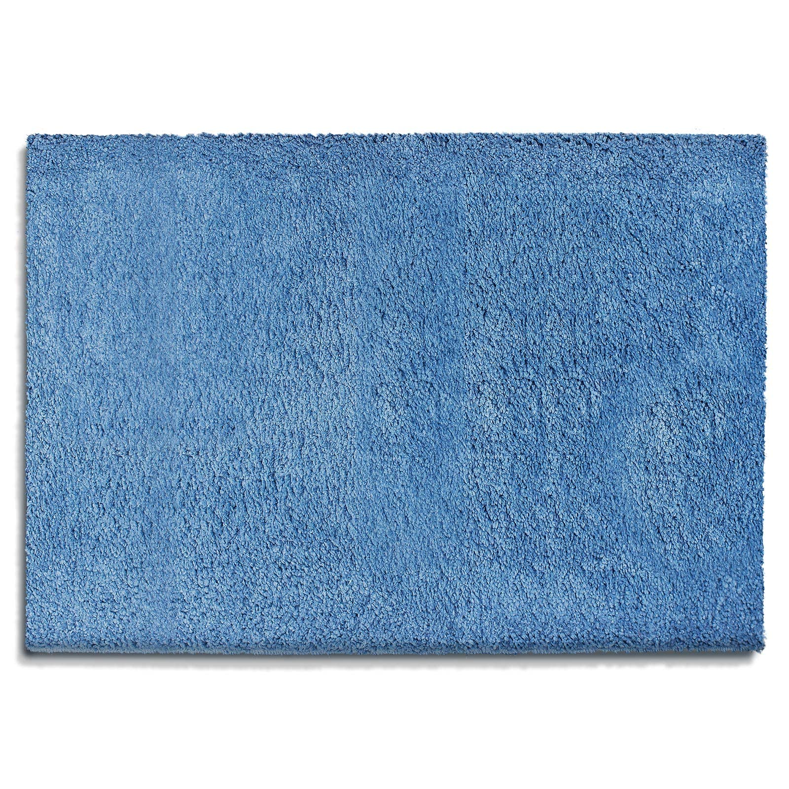 Floordirekt Sky Soft - Alfombrilla de baño (rectangular, redonda, extraesponjosa, antideslizante y de secado rápido, muchos colores y tamaños (70 x 120 cm, azul claro)