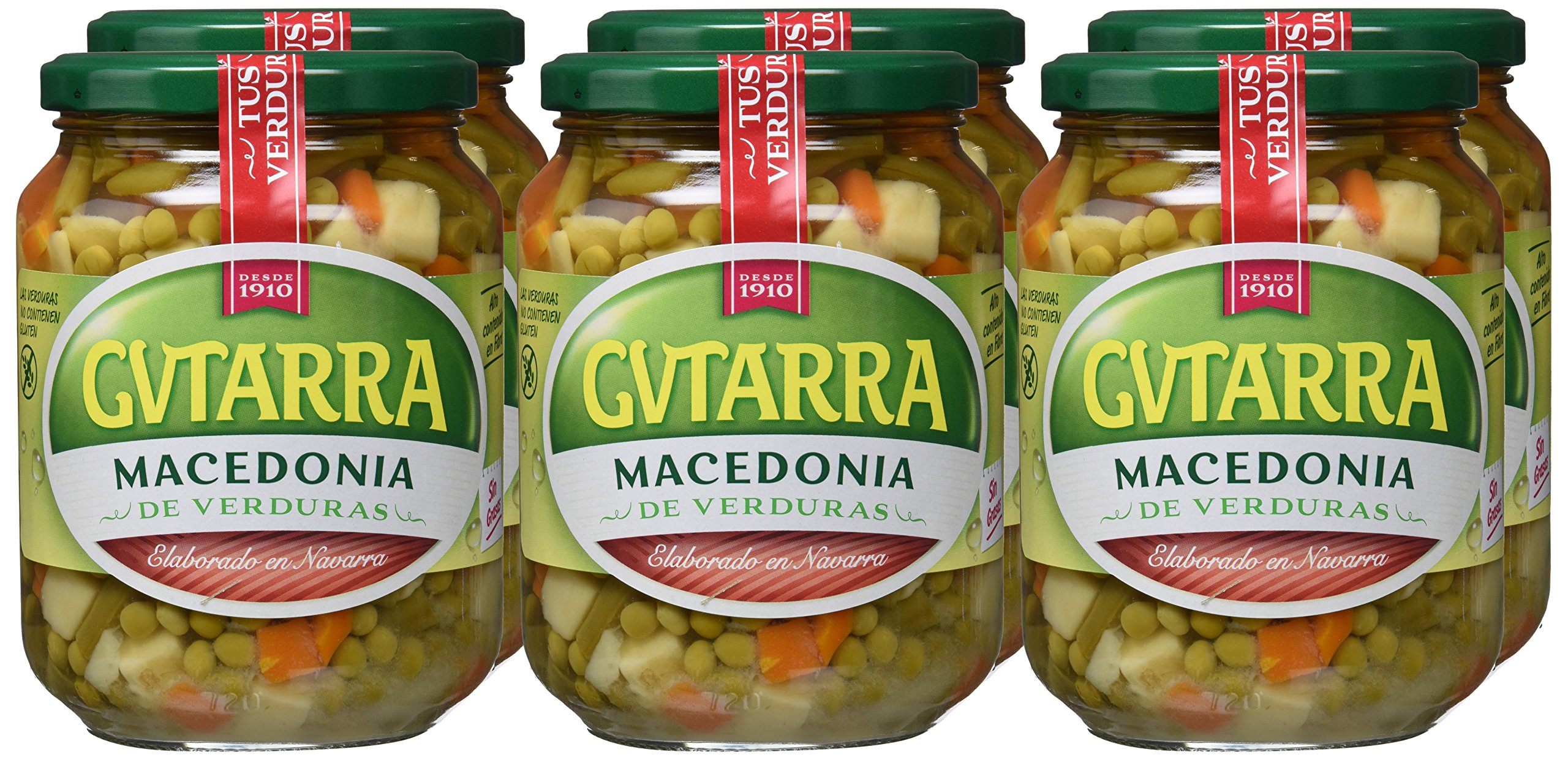 Macedonia de Verduras Gvtarra, Paquete de 6 x 450 Gramos