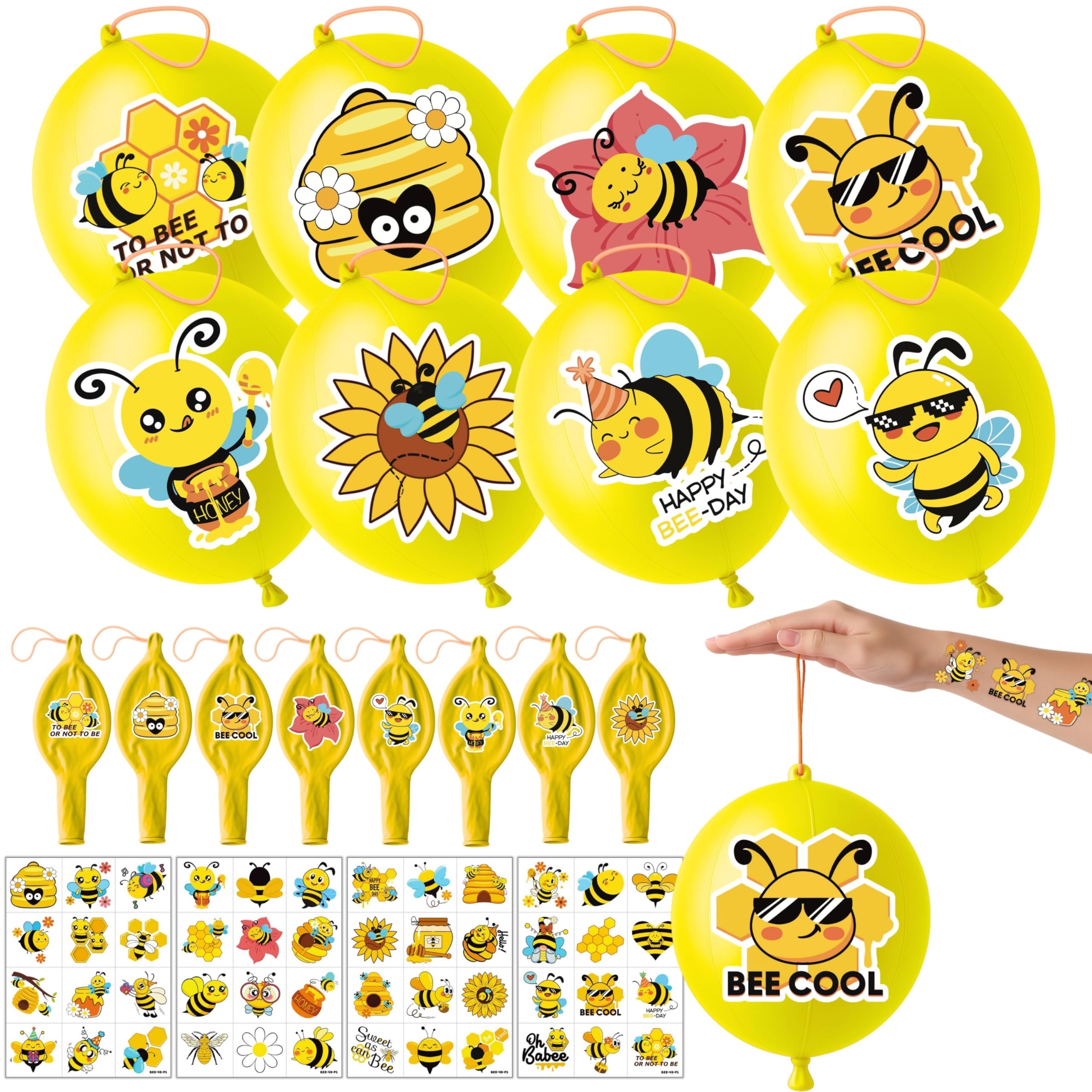 72 Pcs Bee Party Favors for Boys Girls Birthday