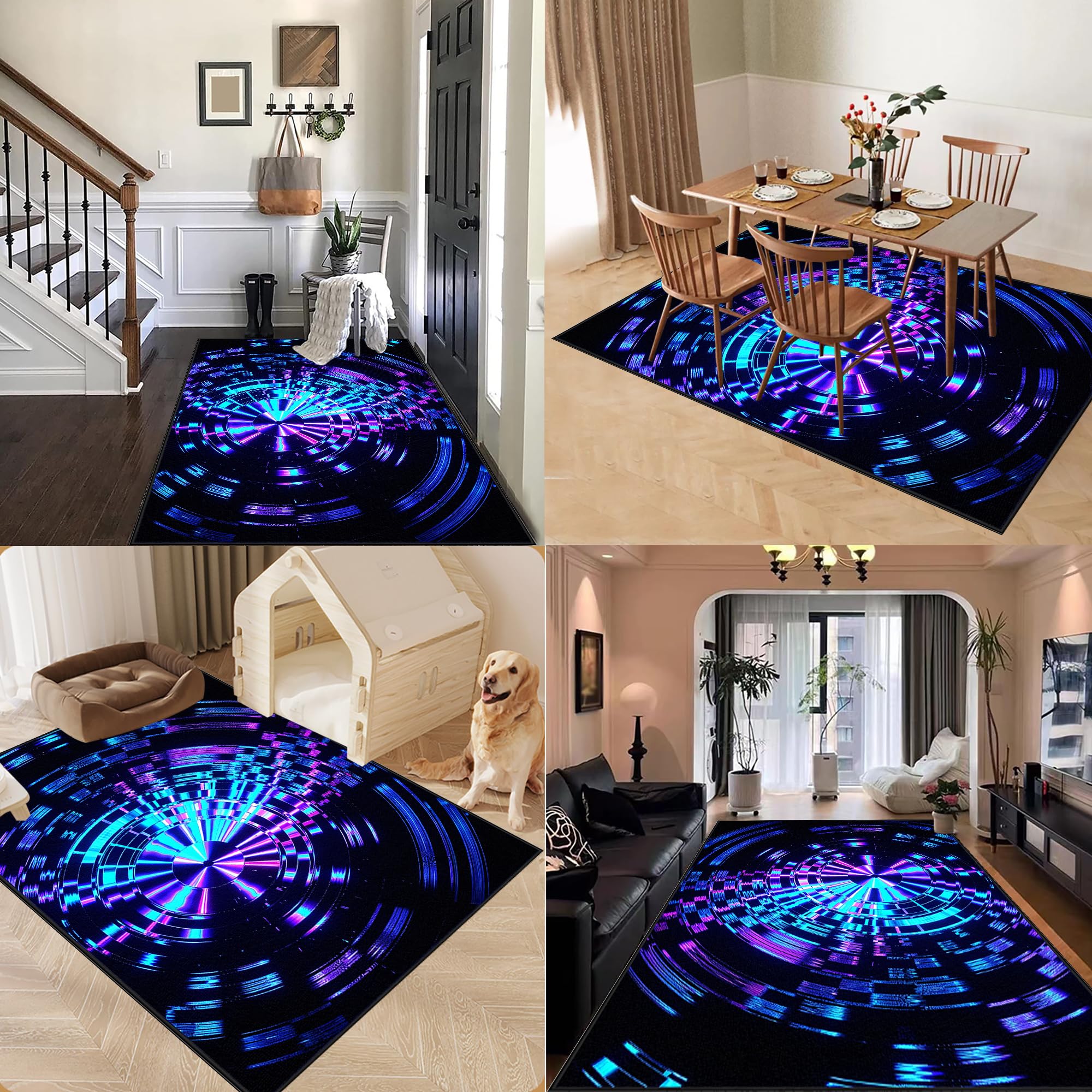 Tapis protège-Sol pour Chaise, Grand Tapis de Chaise Gaming 120 x 180 cm | Tapis Bureau Sol Antidérapant Antidérapant et Insonorisé Protection de Sols Durs, Protège Parquet Protège Sol sous Chaise
