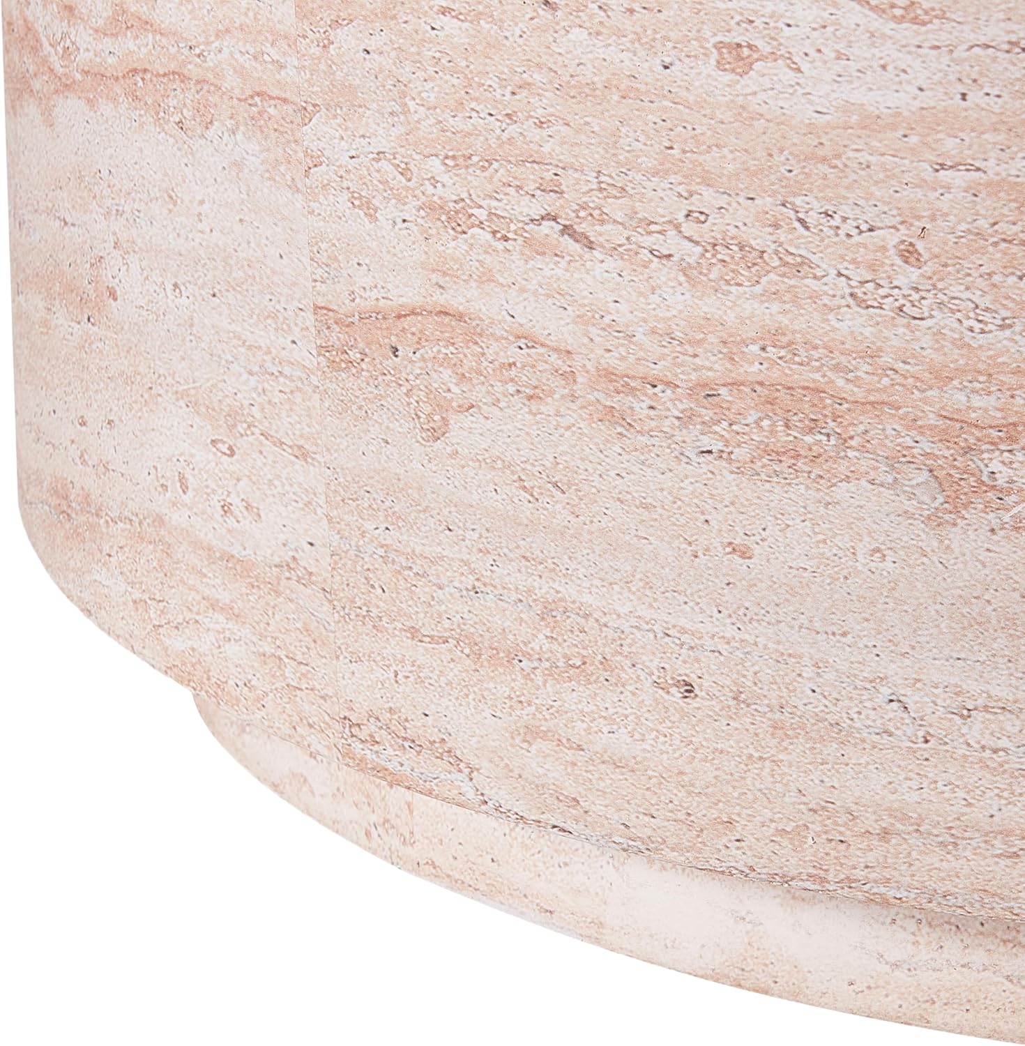 Christopher Knight Home Helen 27.5" Round Coffee Table, MGO Side Table for Patio Furniture Set, Modern Accent Table for Both Indoor and Outdoor Use, End Table for Patio/Deck/Garden, Travertine