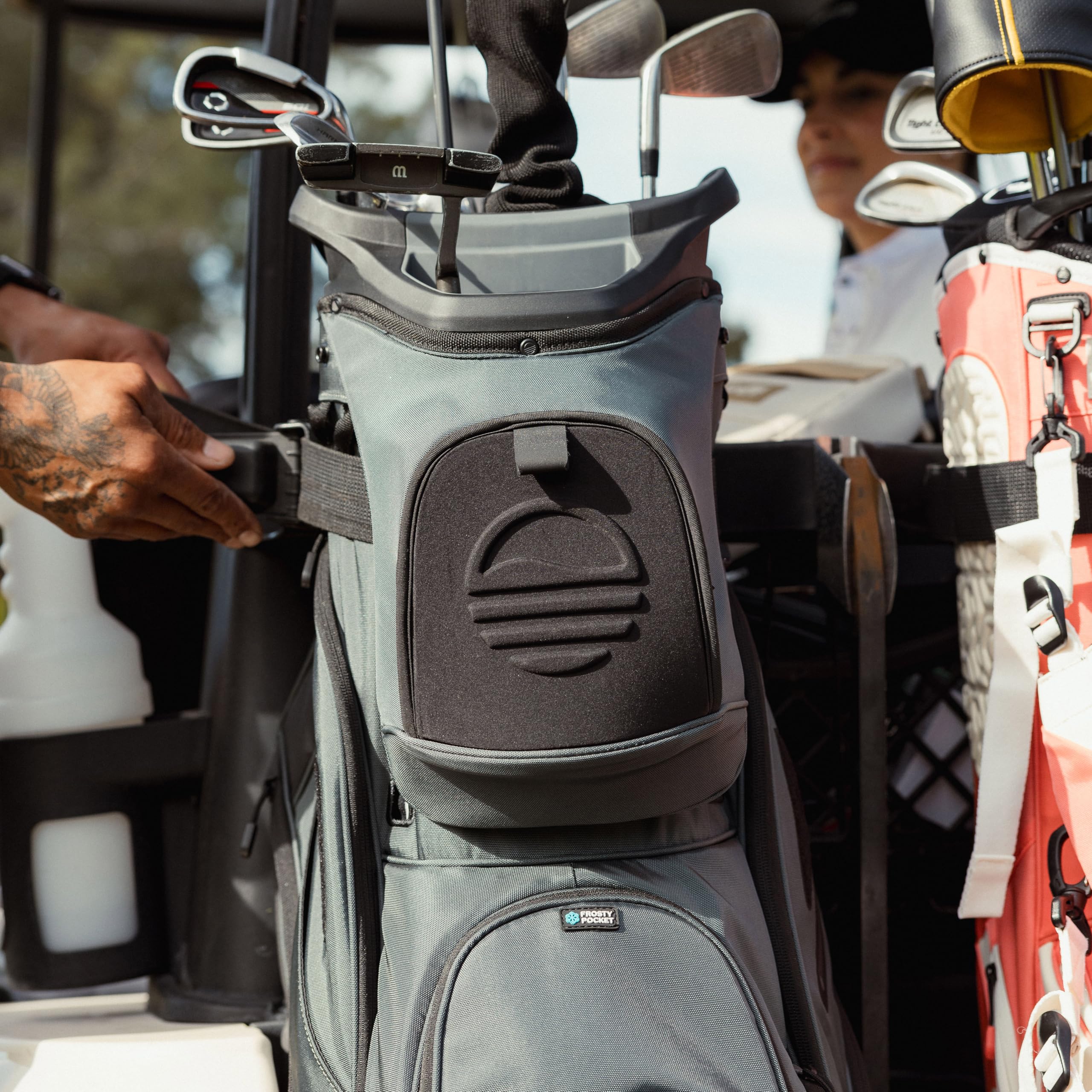 Sunday Golf Bag Big Rig Große Golftasche Ultraleichte 14-Wege-Trennwagen-Tasche mit 12 Taschen, Regenschutz und stabilem Boden - Ideal für Trolleys oder Buggys Golftaschen für