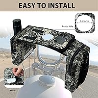 Vista 3 de MYDAYS Bolsa de sillín para ATV, tanque de carga, bolsa de teléfono, equipaje de almacenamiento para ATV UTV, motos de nieve y motocicleta Camuflaje