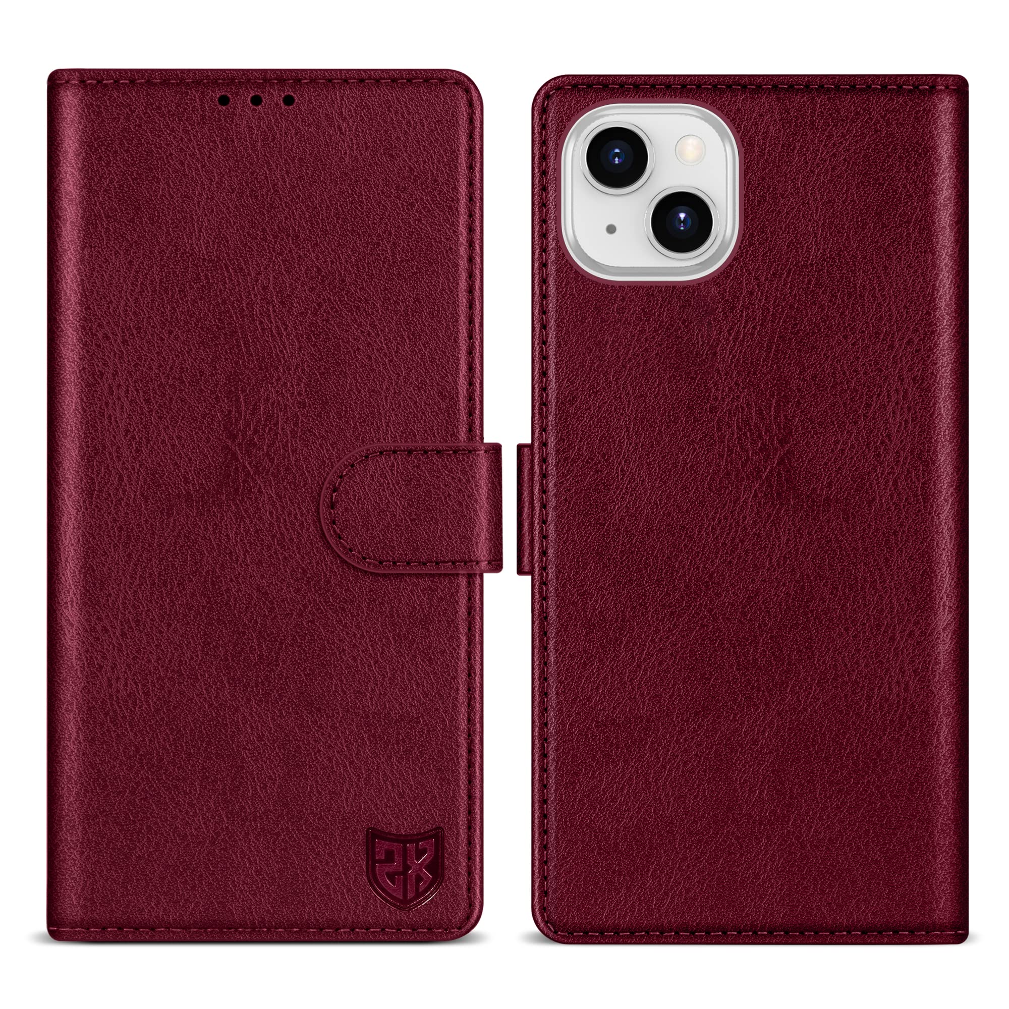 ZZXX for iPhone 14 Wallet Case with [RFID Blocking] Card Slot Kickstand Magnetic Closure Leather Flip Fold Protective Phone Case for iPhone 14 Case