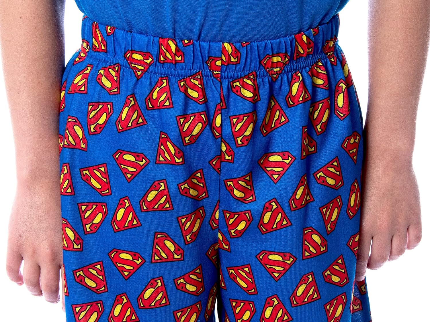 DC Comics Big Boys' Superman Logo Short Sleeve Pajama Short Set - Image 3