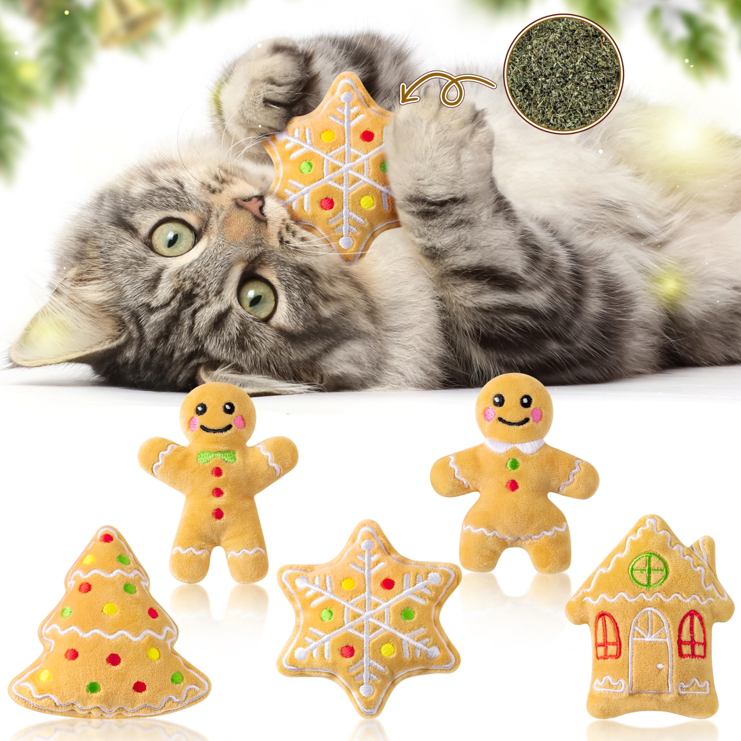 Juguetes Para Gatos Con Hierba Gatera - Pack De 3 Almohadillas Suaves, Interactivas Y Duraderas