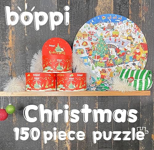Miniatura 5 de boppi - Rompecabezas de Navidad para niños - 150 piezas para niños - Rompecabezas redondo de Navidad para más de 5 años - Tarjeta 100% reciclada