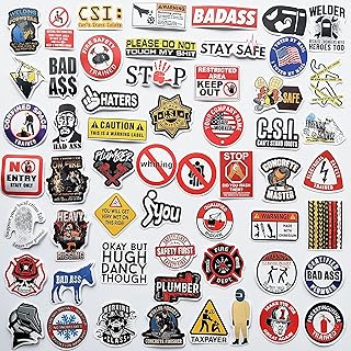 HiroKun 100Pcs Funny Hard Hat Stickers Hilarious Stickers for Construction Worker Welder Carpenter Plumber Foreman