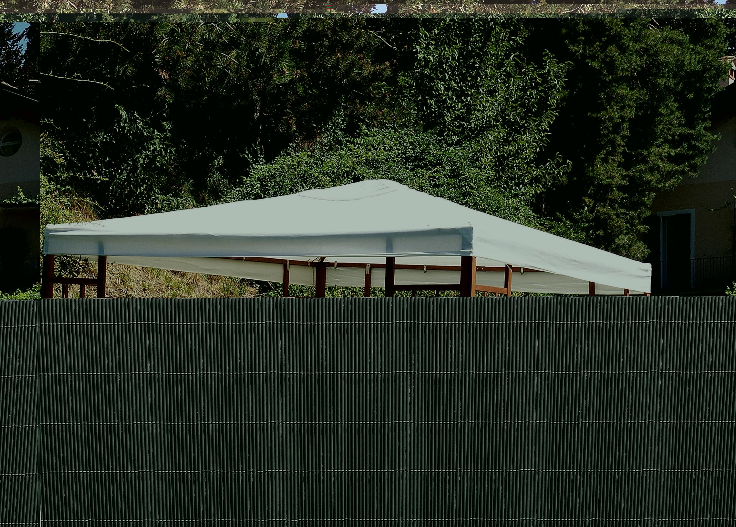 Canniccio sintetico effetto bambù grigio schermante UV per recinzione balcone e terrazzo Rotolo 5 m, varie altezze – FENCESHOP - H. 100 cm