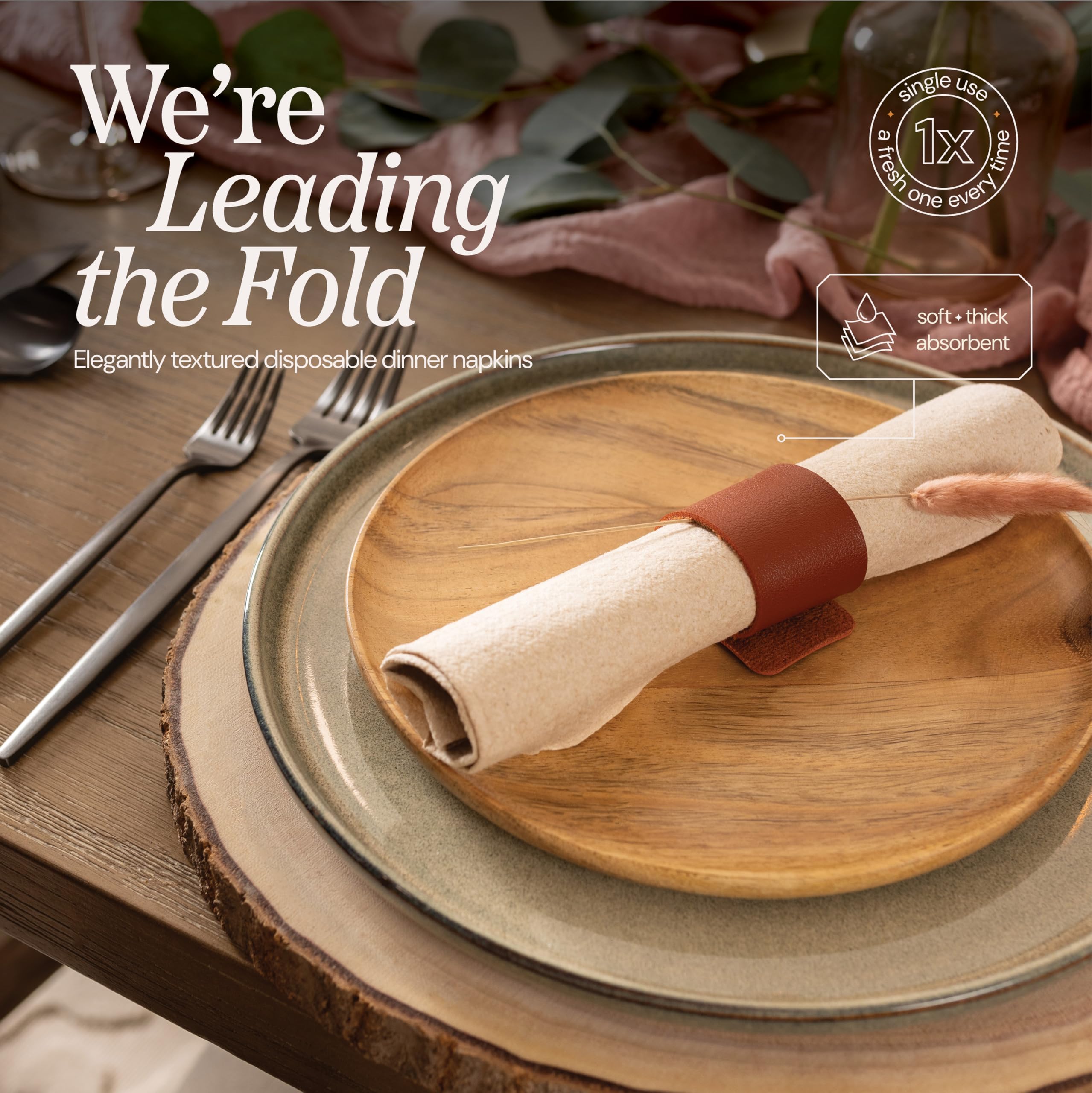 Servilletas de papel desechables similares a un paño, paquete de 200 servilletas de almuerzo de color natural de 13 x 13 pulgadas para bodas, fiestas, cocina o baño