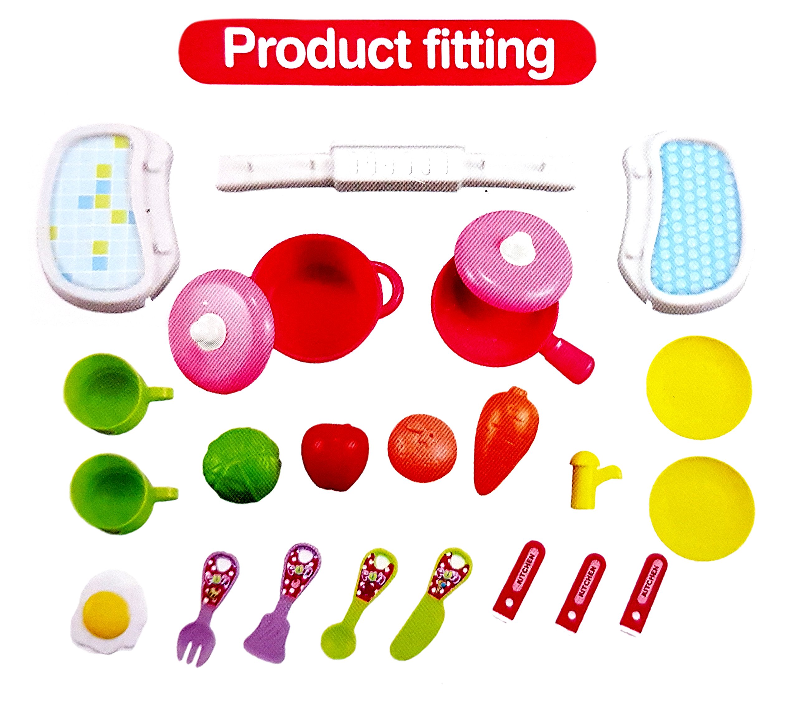 Toyshine Plastic DIY Luxury Kitchen Set with Briefcase and Accessories for Kids (Pink) - Image 3 thumbnail