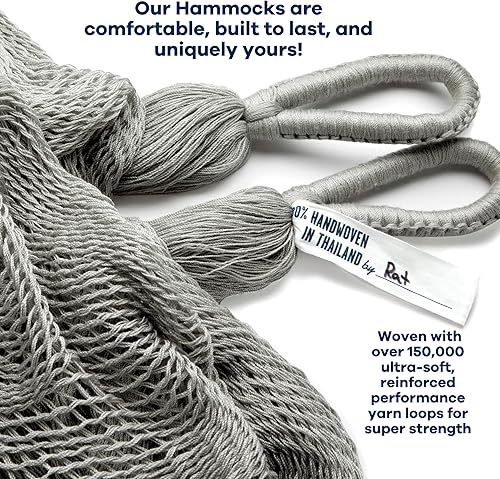 Miniatura 3 de Yellow Leaf Hammocks - Hamaca tejida a mano de tamaño doble, con capacidad para 1 a 2 personas, 400 libras máximo, resistente a la intemperie,