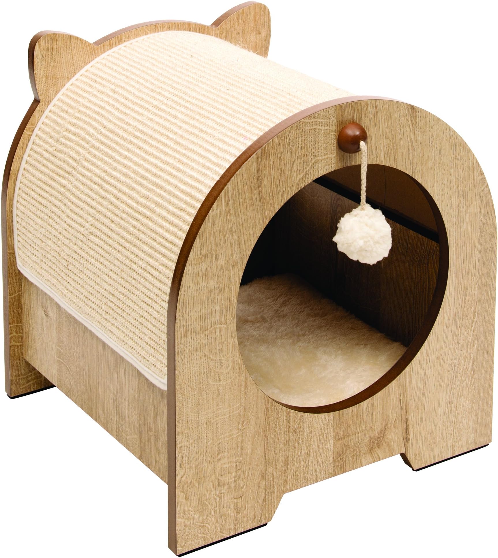 Vesper Minou Cute Cat Hideout, Bed and Scratcher in one Oaklook