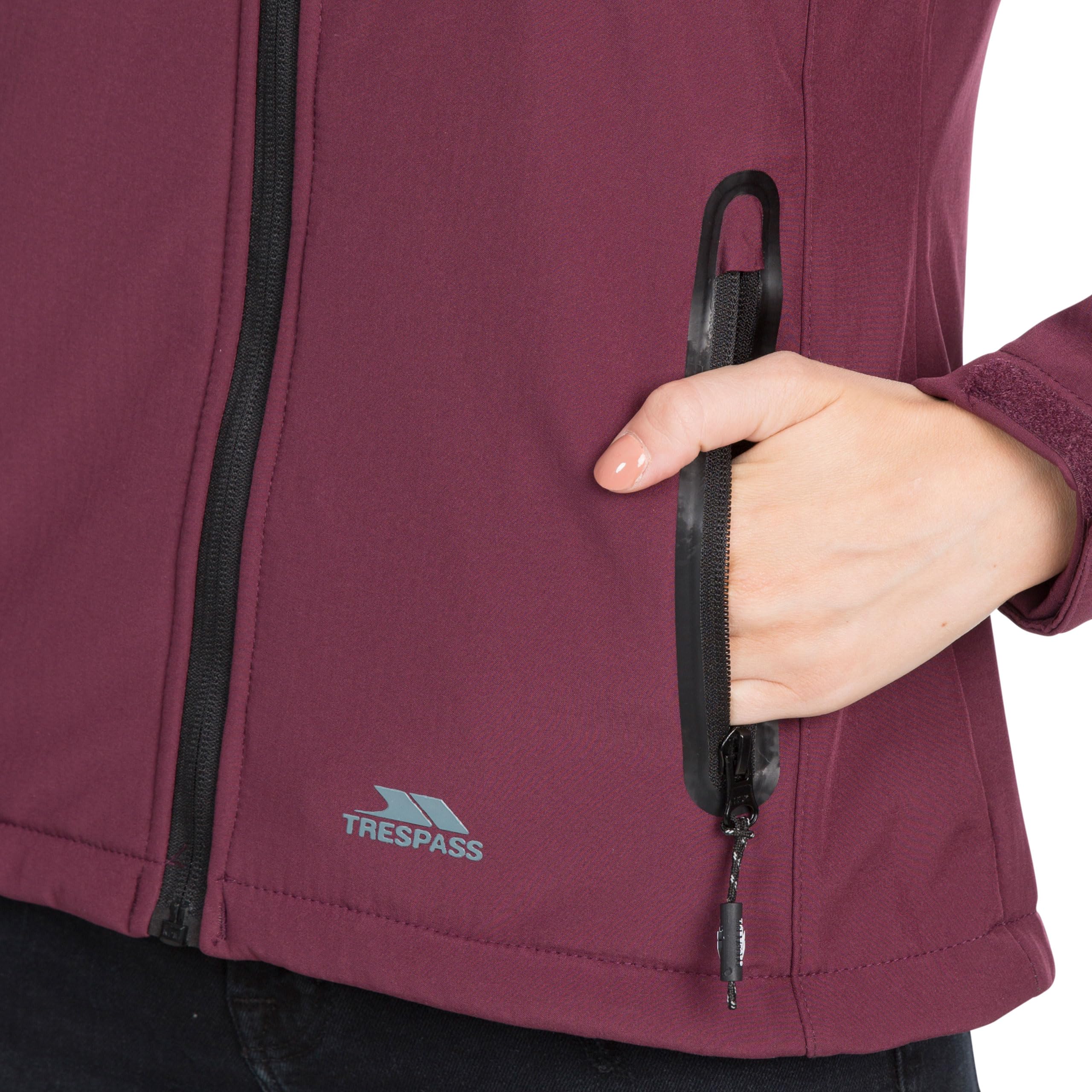 Trespass Bela II - Carcasa Suave Impermeable Chaqueta con capucha extraíble Mujer
