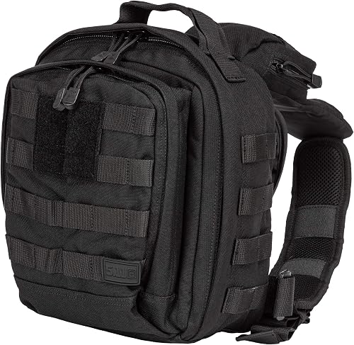 5.11 RUSH MOAB 6 Tactical Sling Pack Military Molle Backpack Bag, Style 56963, Black