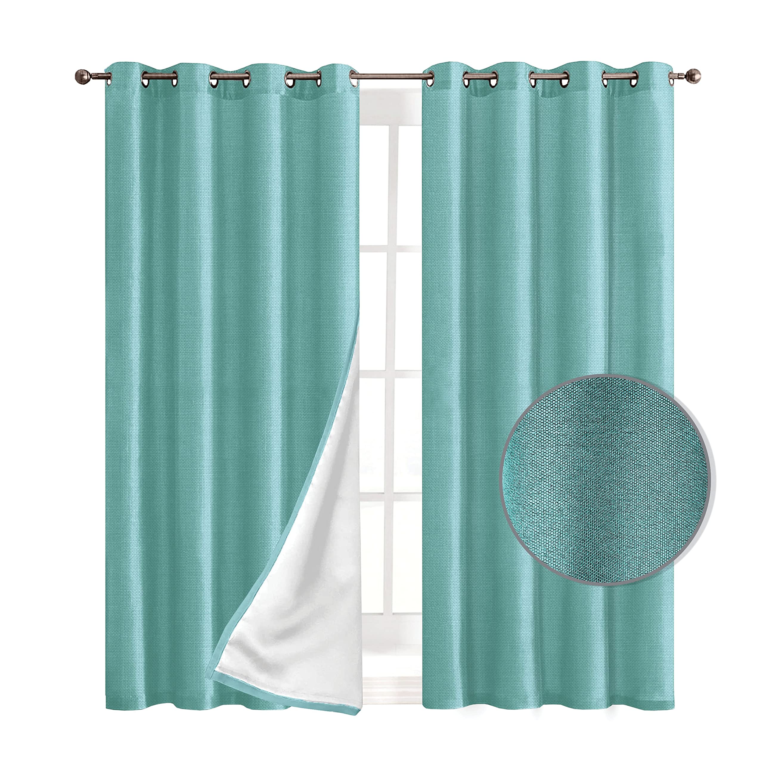 Rideaux occultants pour salon bleu Elegant Comfort 137x160 cm