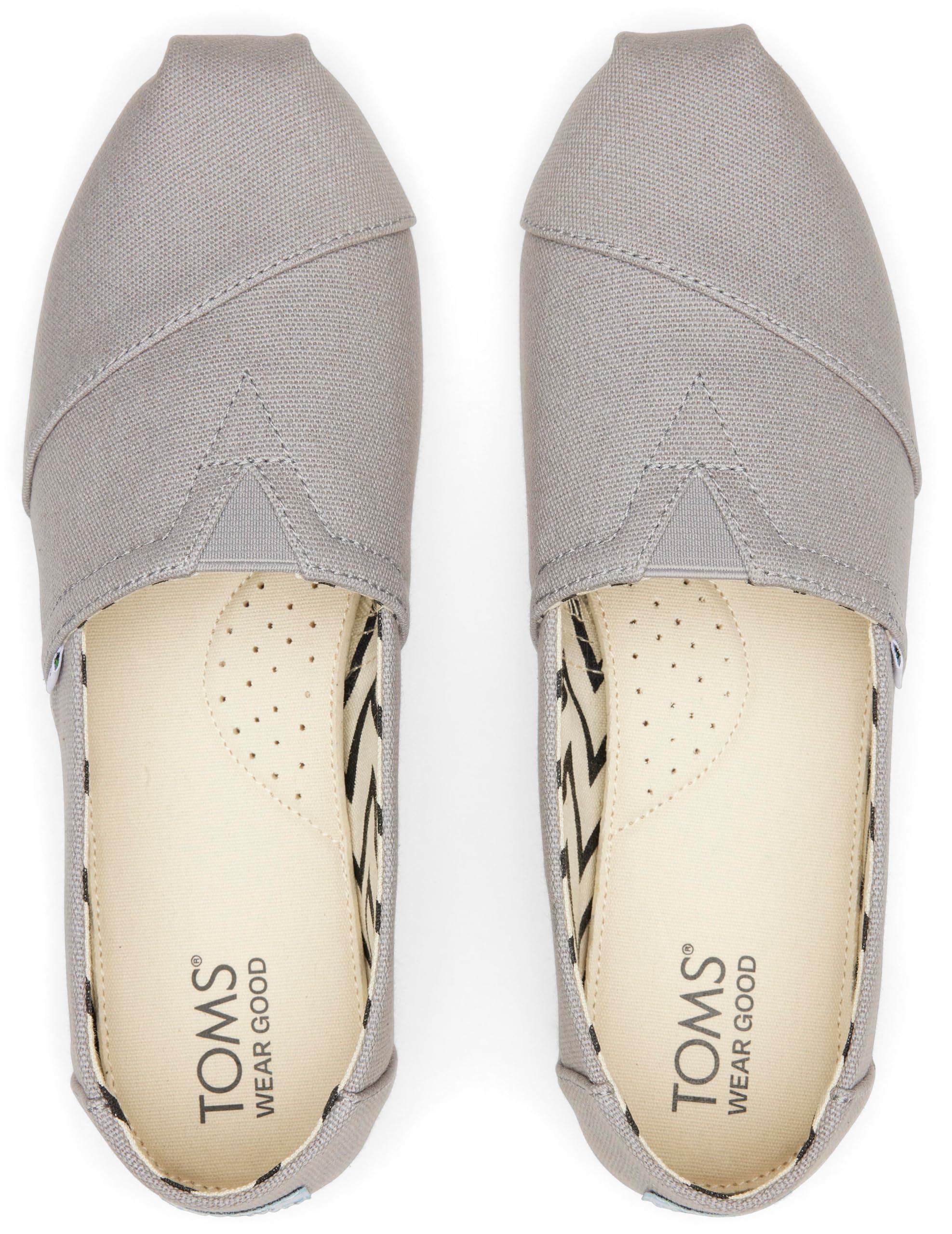 TOMS Women's Alpargata Classic Slip-On Espadrille, Drizzle Grey Recycled Cotton Canvas, 3 UK