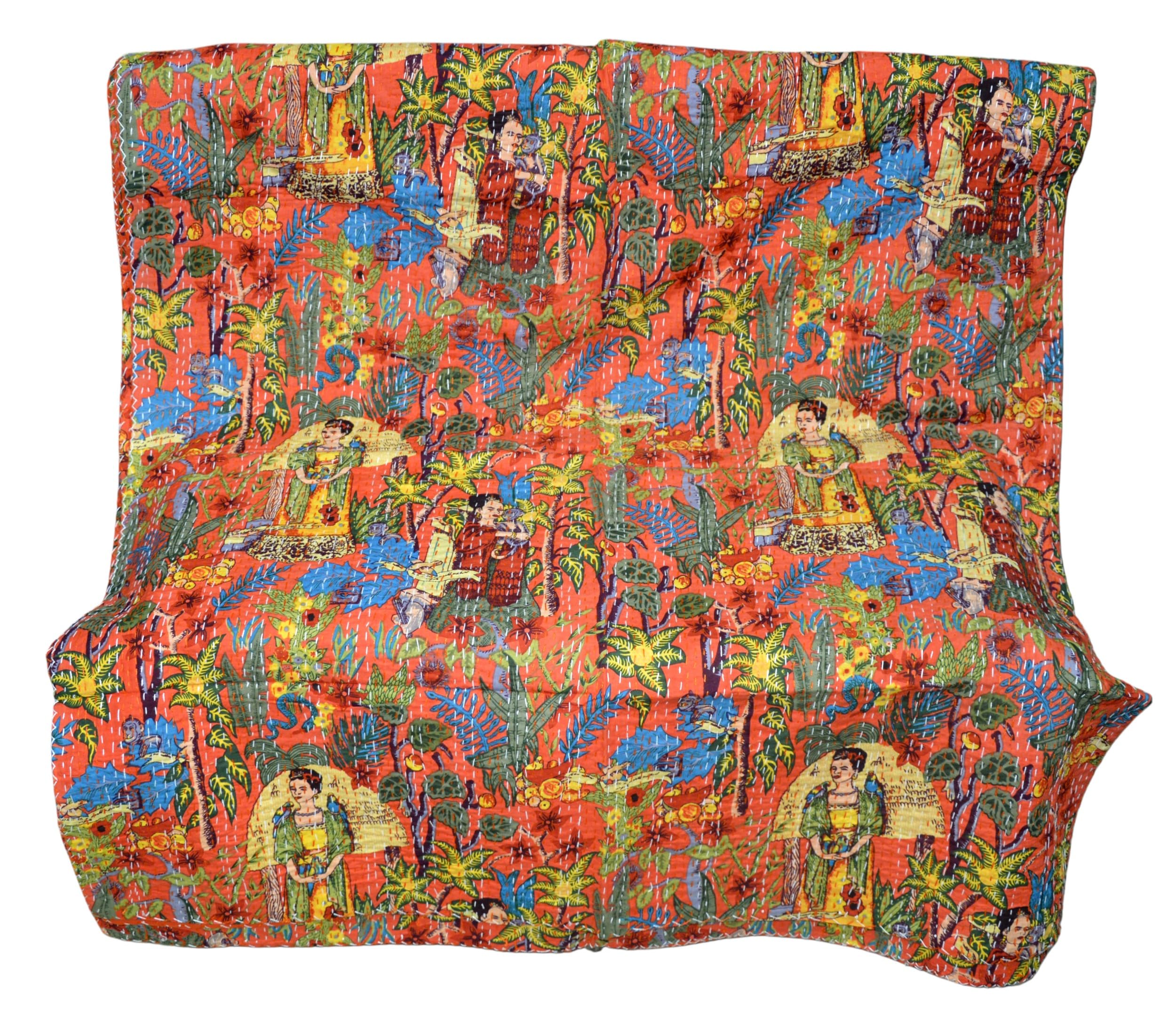 Bawełniana kołdra wyprodukowana w Indiach, indiańskie narzuty z bawełny queen size, kołdra bawełniana king size, ręcznie robione bawełniane kołdry boho