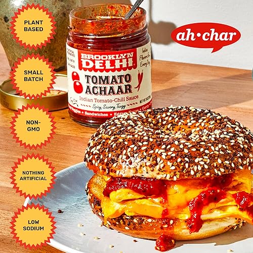 Miniatura 4 de Brooklyn Delhi Tomate Achaar - 9 onzas - Sabor salado picante y ácido hecho con tomates cultivados localmente tamarindo una mezcla de especias