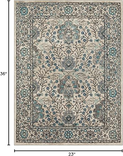 Vista 73 de Mohawk Home Bonilla - Alfombra oriental floral de 5 pies 3 pulgadas x 8 pies, color azul cielo, perfecta para sala de estar, comedor, oficina