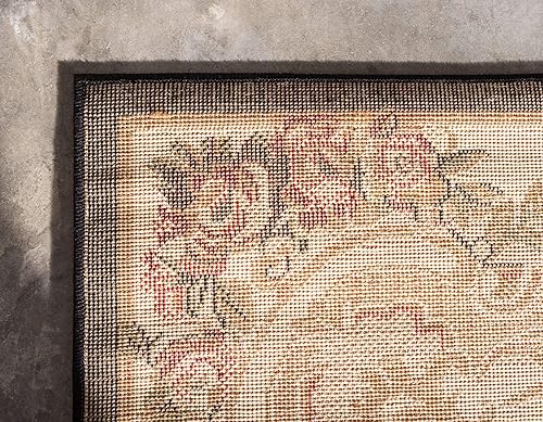 Miniatura 9 de Unique Loom - Alfombra clásica tradicional, colección Versalles, Polipropileno, NegroMarfil